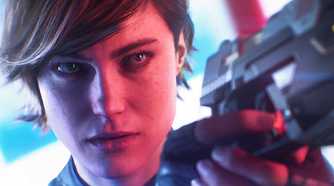 Perfect Dark Joanna Dark holding a gun