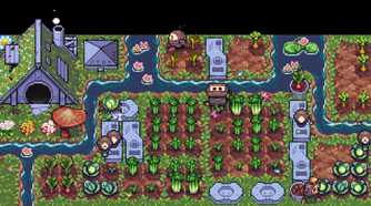 rusty's retirement, showing a small farm with rusty
