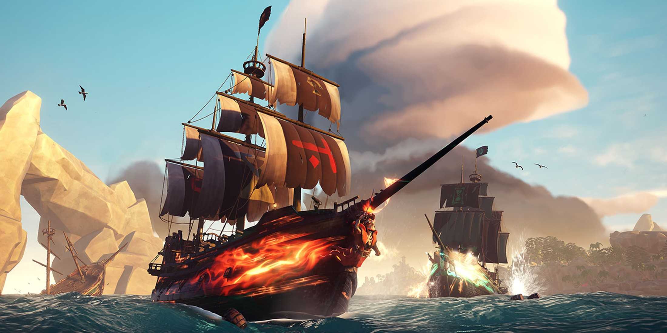 Naval combat against the Burning Blade ship