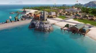 A pirates cove by the coast of an island