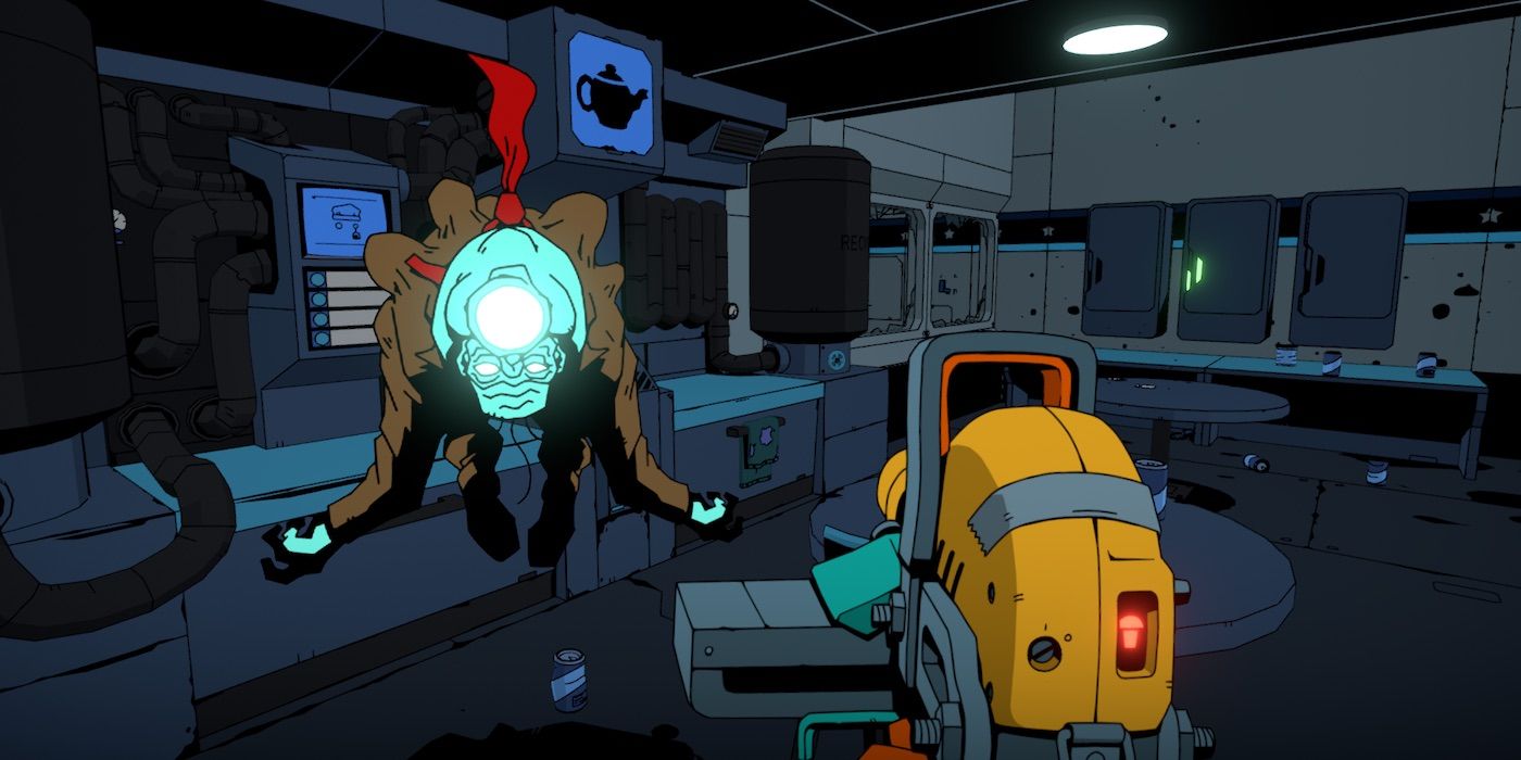 void bastards floating ghost approaching saw blade gun