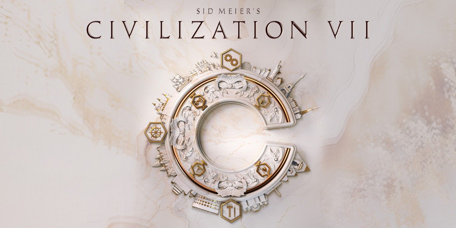 Sid Meier's Civilization VII logo on a white background