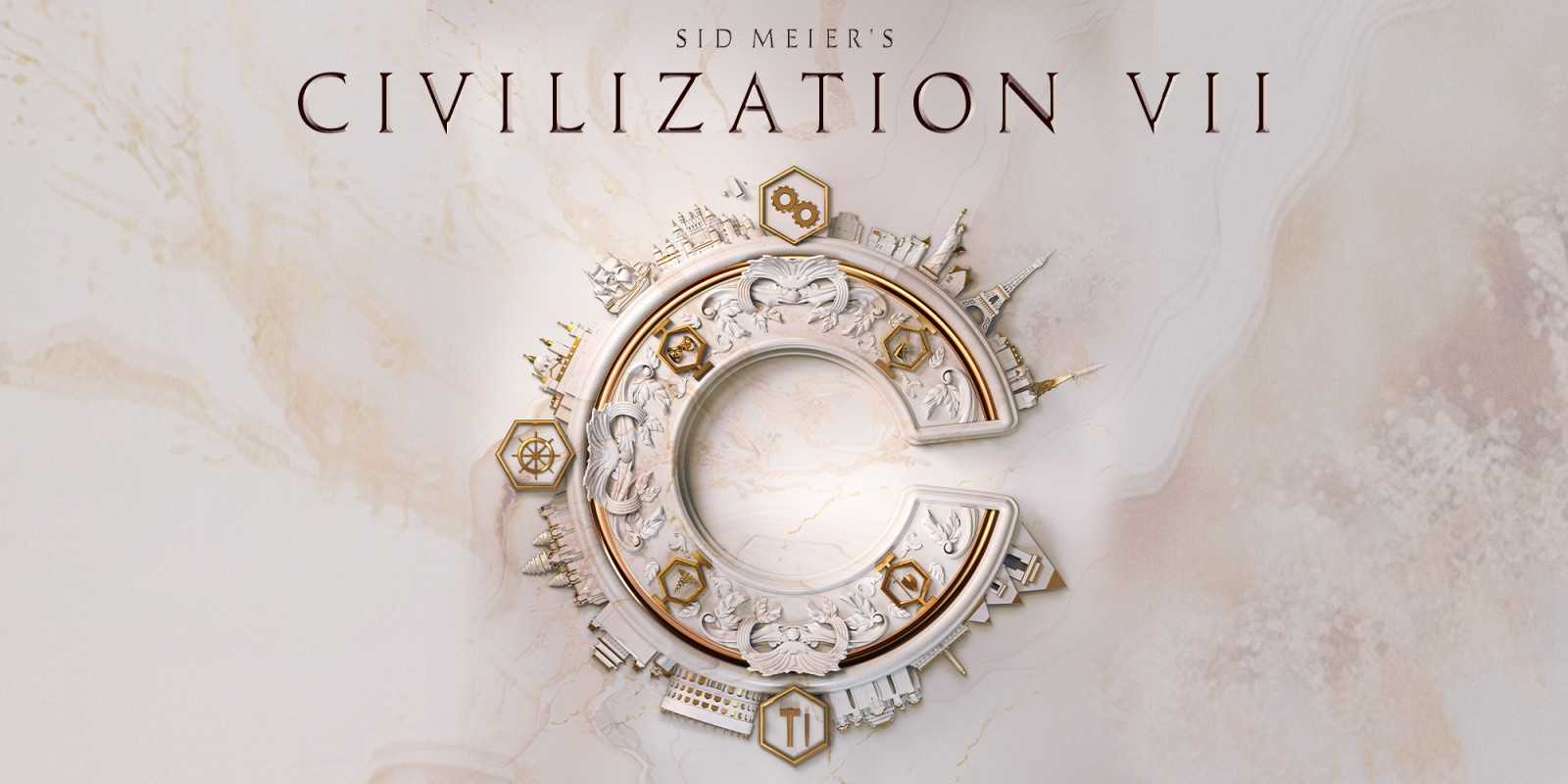 Sid Meier's Civilization VII logo on a white background