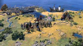 A skirmish near a town