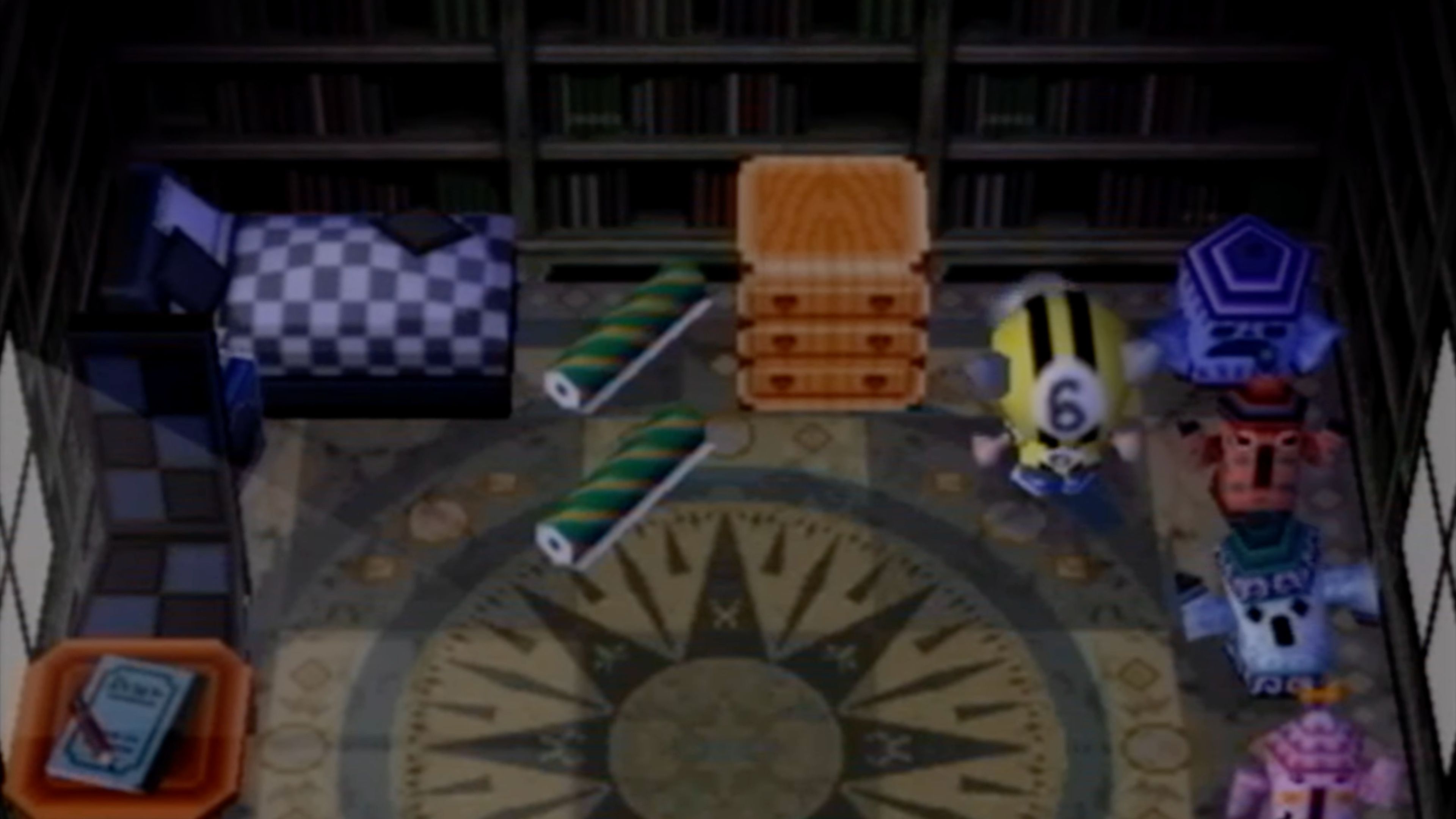 animal crossing inside the villager's home