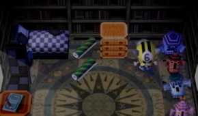animal crossing inside the villager's home