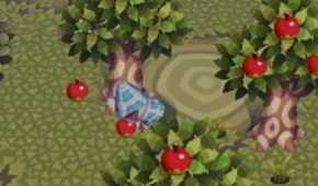 animal crossing collecting apples