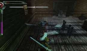 A screenshot of combat with Kain in Blood Omen 2