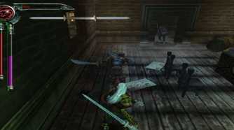 A screenshot of combat with Kain in Blood Omen 2