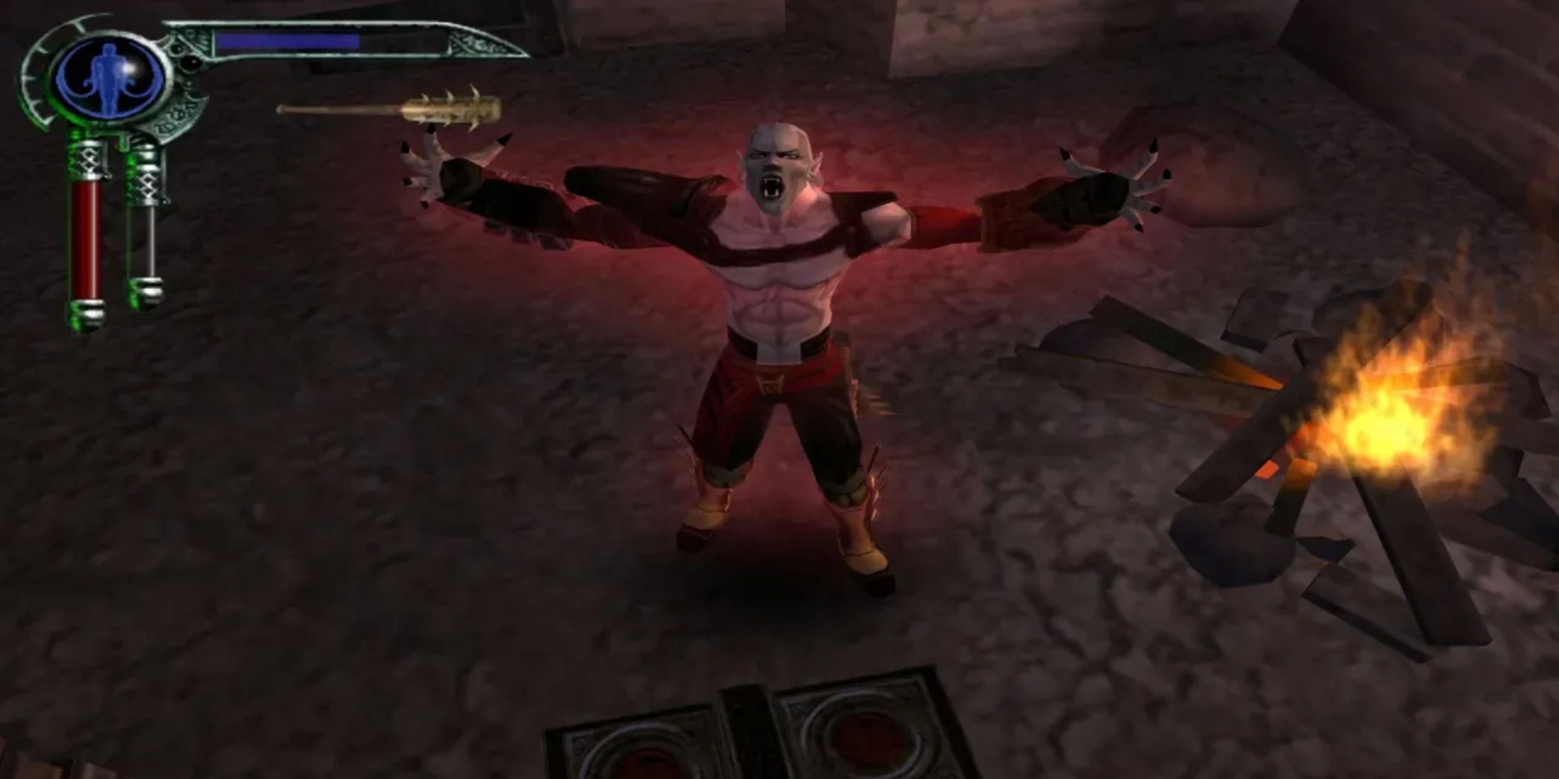 A screenshot of Kain's fury mode in Blood Omen 2