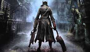 The title key art for Bloodborne