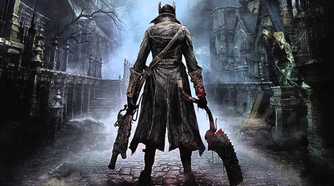 The title key art for Bloodborne