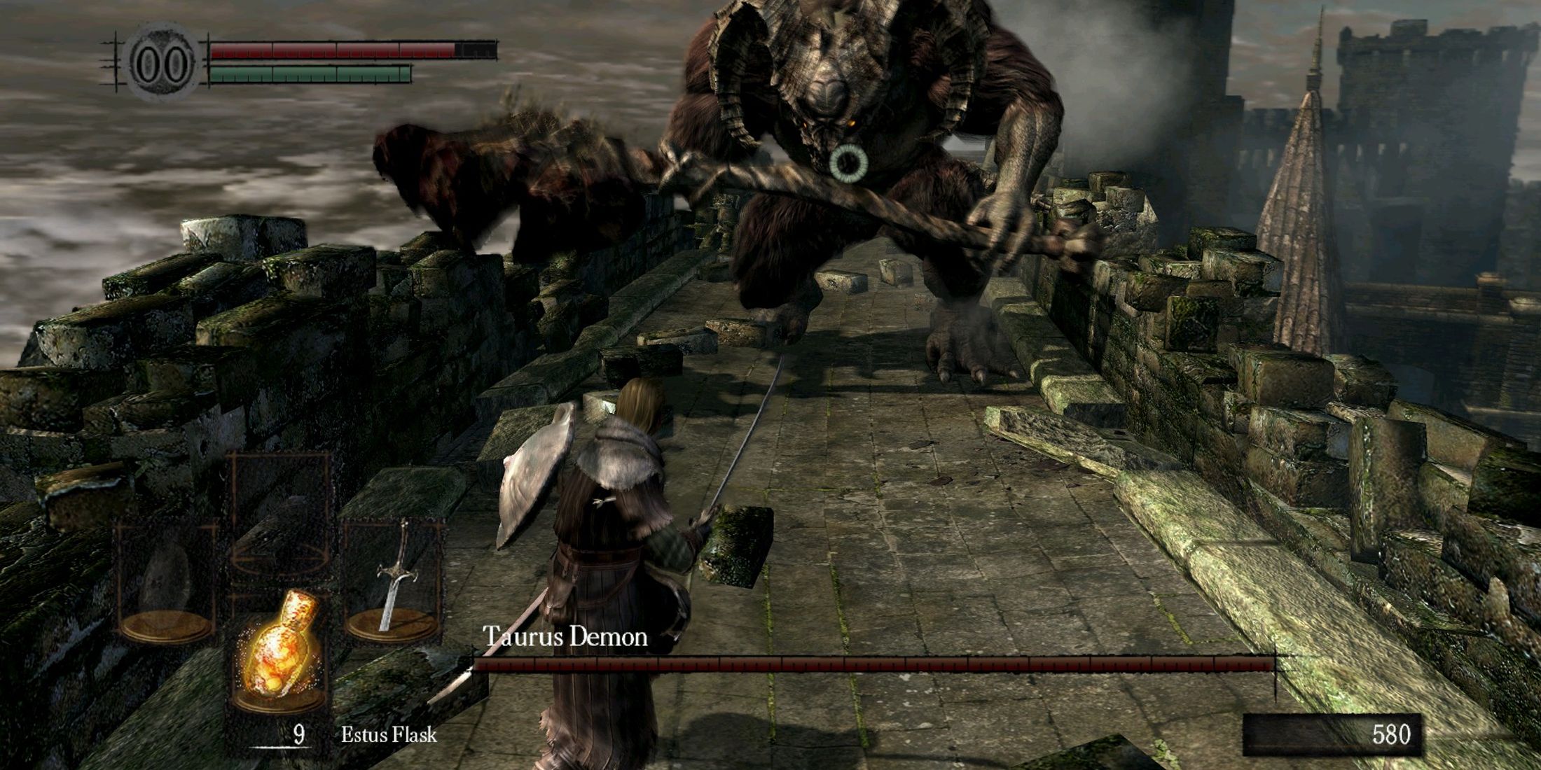 fighting the taurus-demon