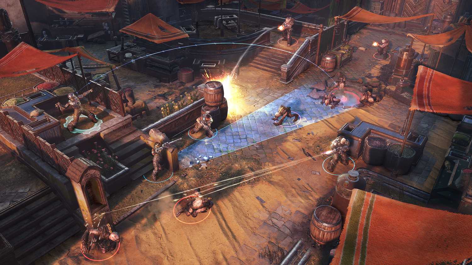 gears tactics showing line of fire