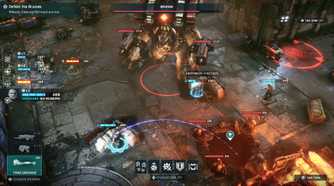 gears tactics screenshot showing combat against a Brumak