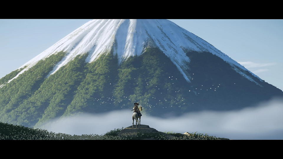 Atsu overlooking Mount Yotei