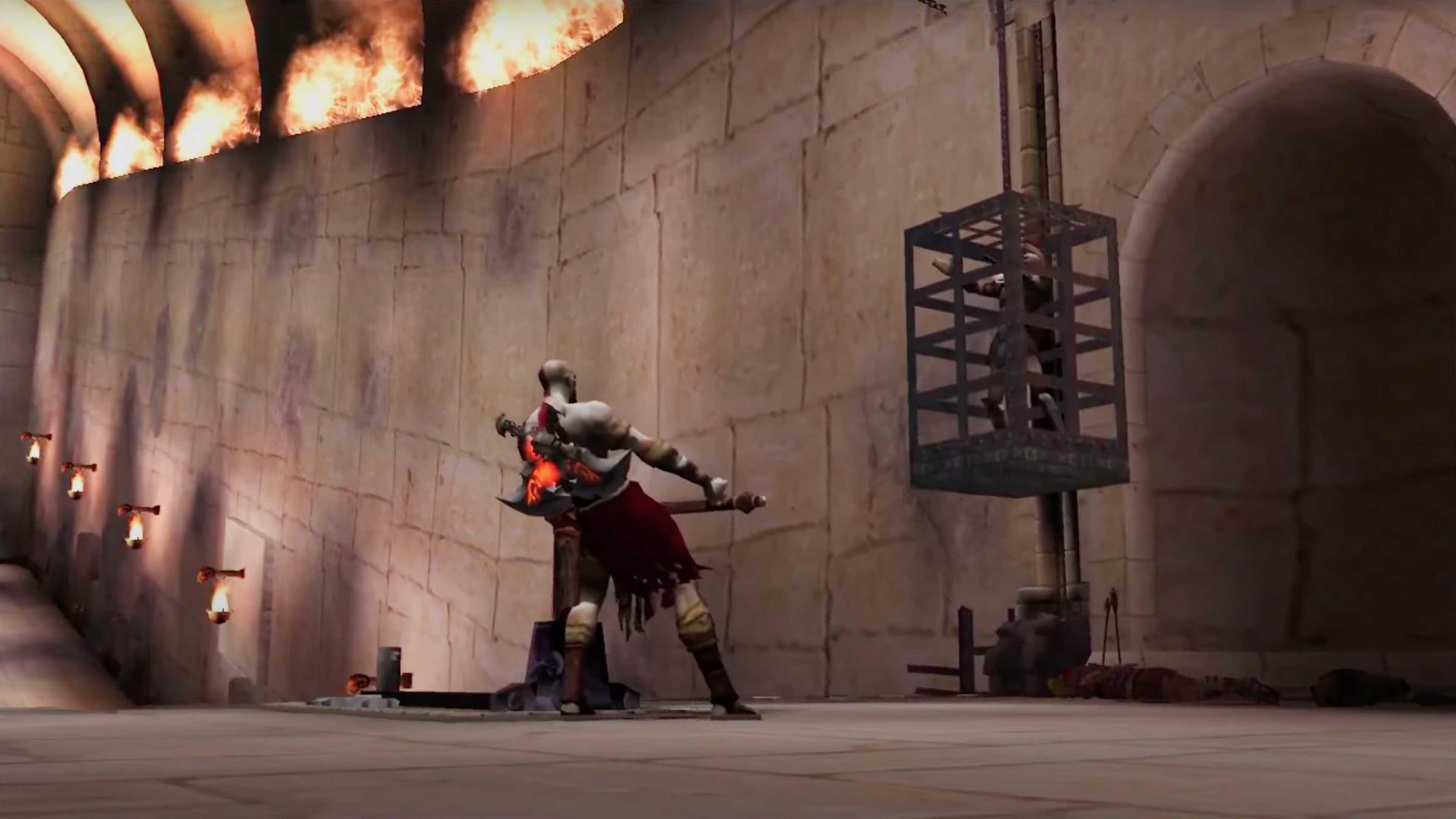 Screenshot from the game God of War (2005).