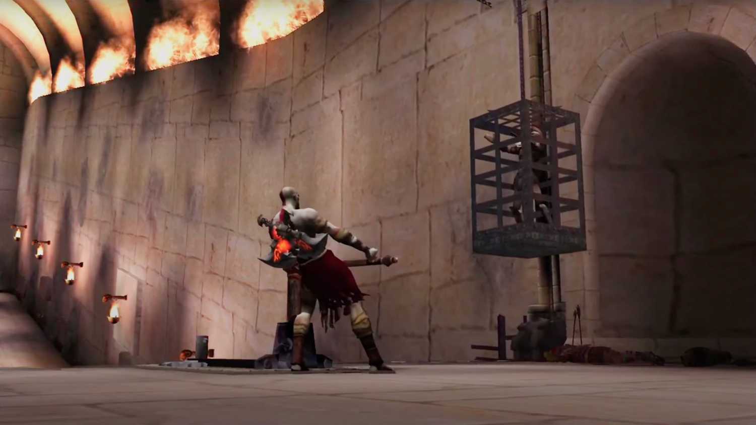 Screenshot from the game God of War (2005).