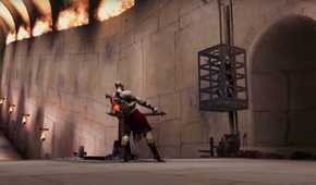 Screenshot from the game God of War (2005).