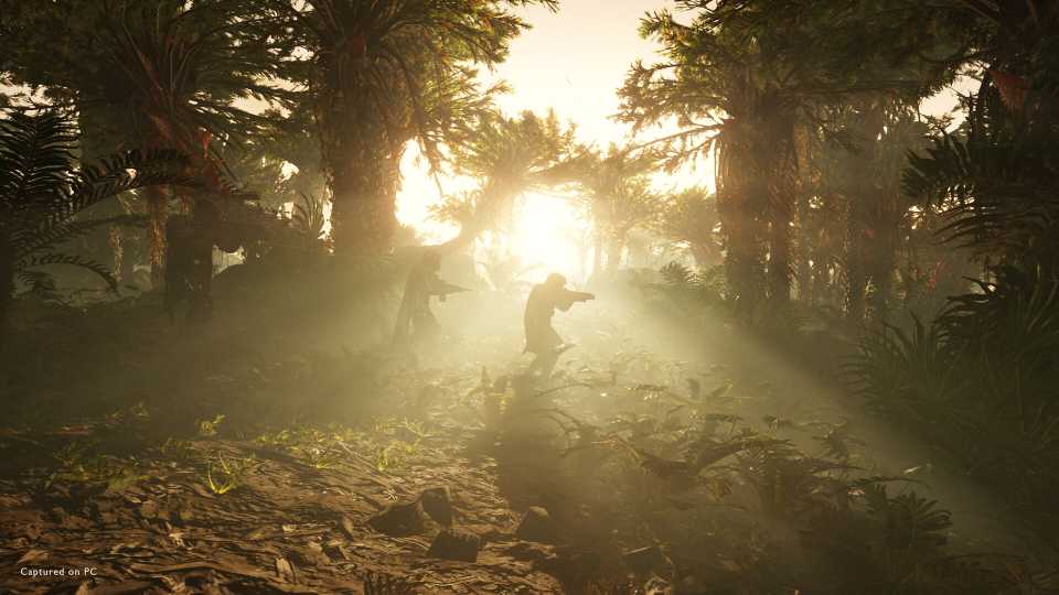 helldivers 2 soldiers in a jungle