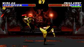 mortal kombat 2 scorpion v scorpion