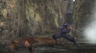 Ninja Gaiden Black Ryu cutting down a ninja