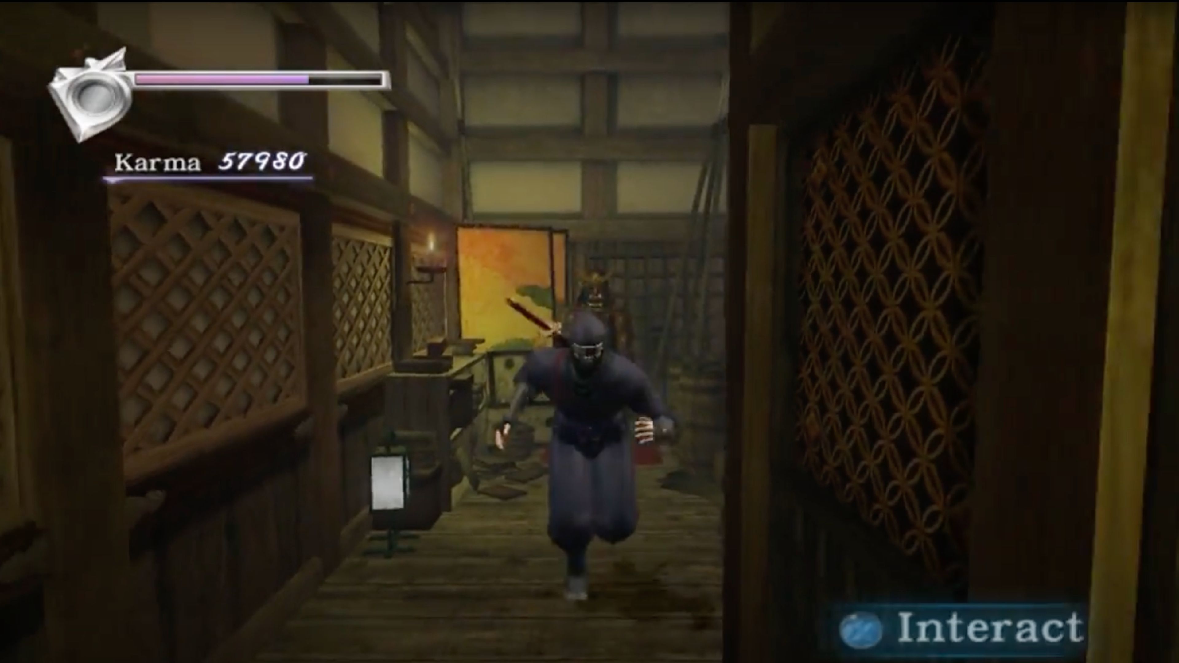 Ninja Gaiden Black Ryu running down a hallway