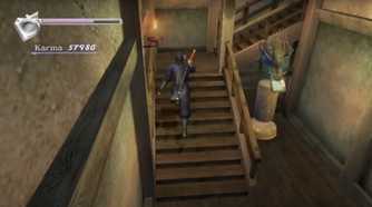 Ninja Gaiden Black Ryu running up stairs