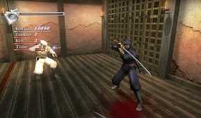 Ninja Gaiden Black Ryu deflecting near a white robed ninja