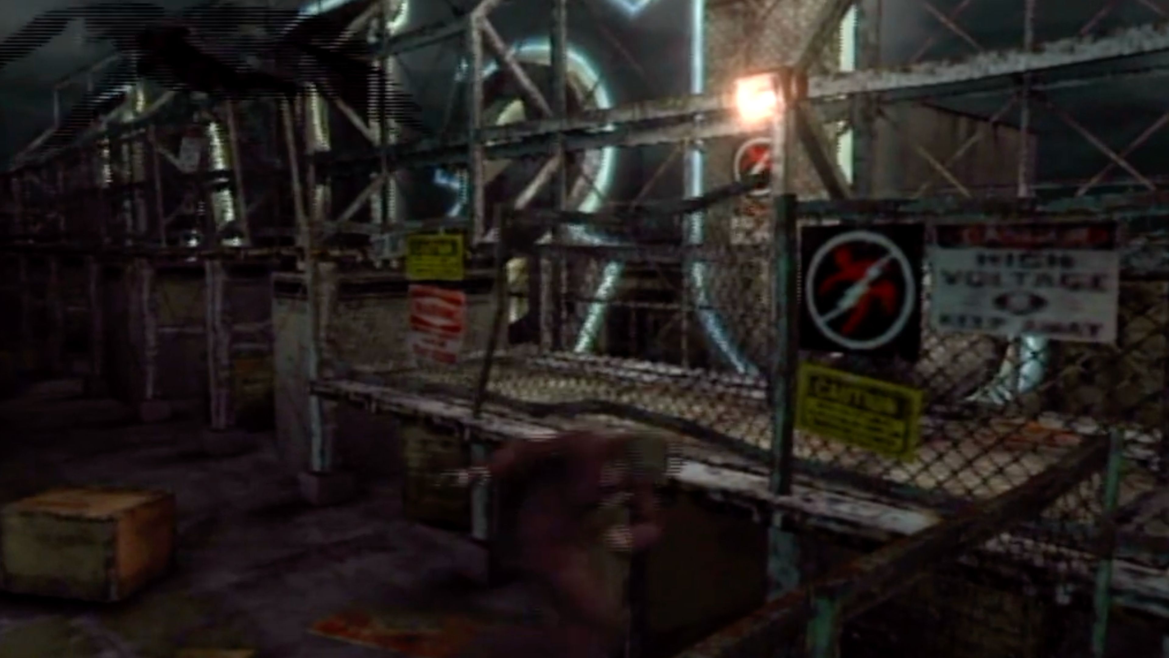 A screenshot of a rundown area in Resident Evil Outbreak