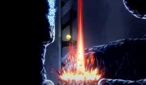 A screenshot of the main character doing an attack in Shadow Labryinth
