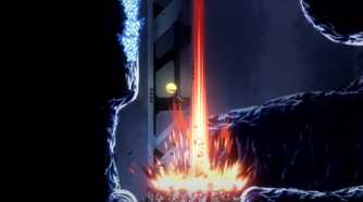 A screenshot of the main character doing an attack in Shadow Labryinth