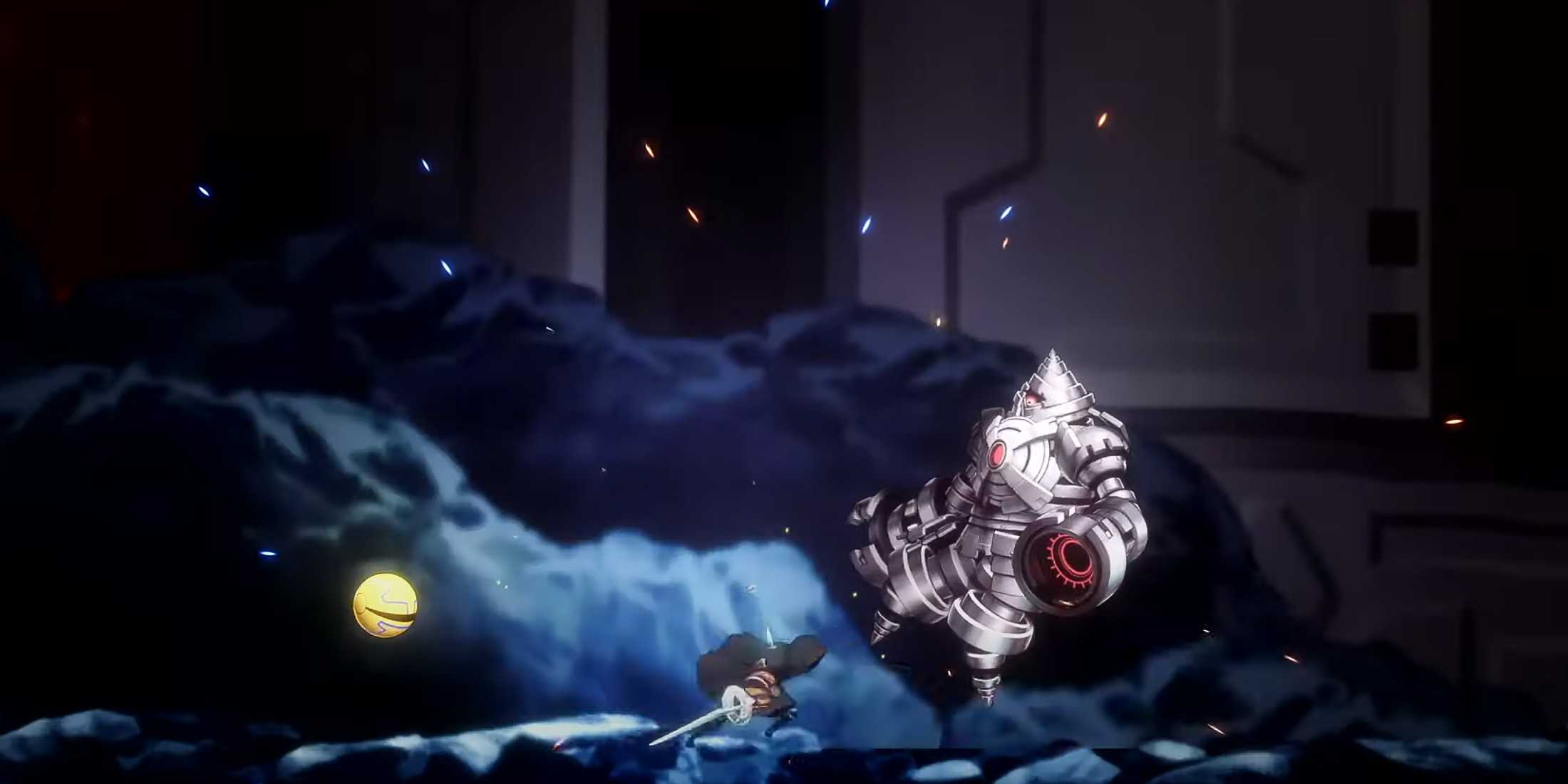 A screenshot of a boss fight in Shadow Labryinth