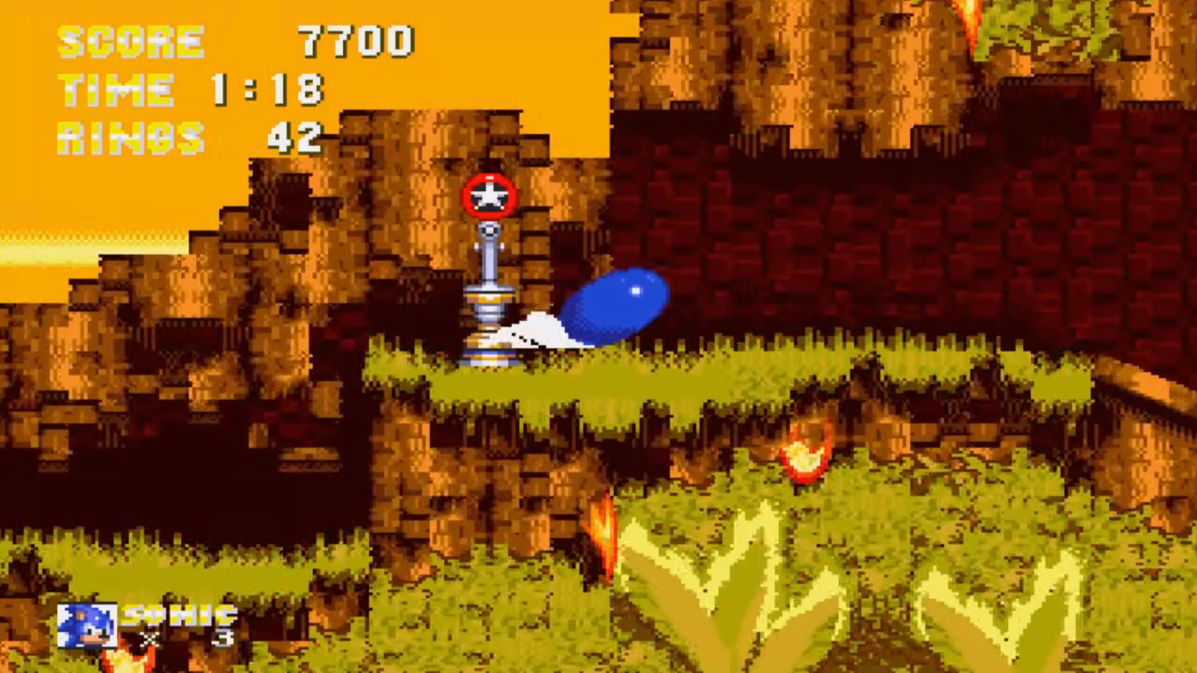 sonic 3 sonic spin dashing during the golden hour