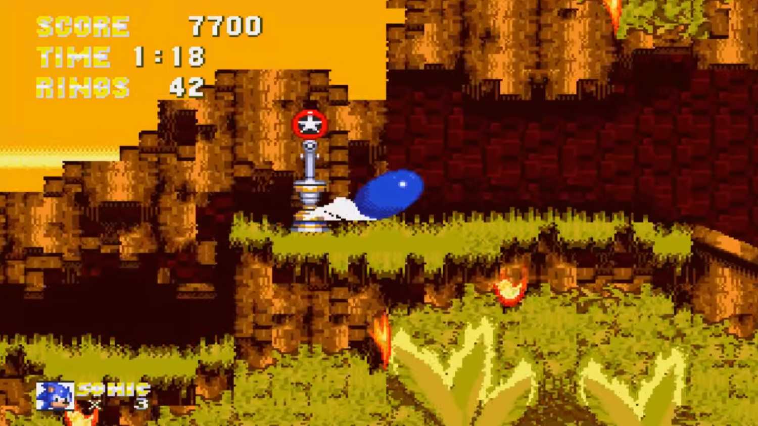 sonic 3 sonic spin dashing during the golden hour