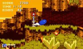 sonic 3 sonic spin dashing during the golden hour