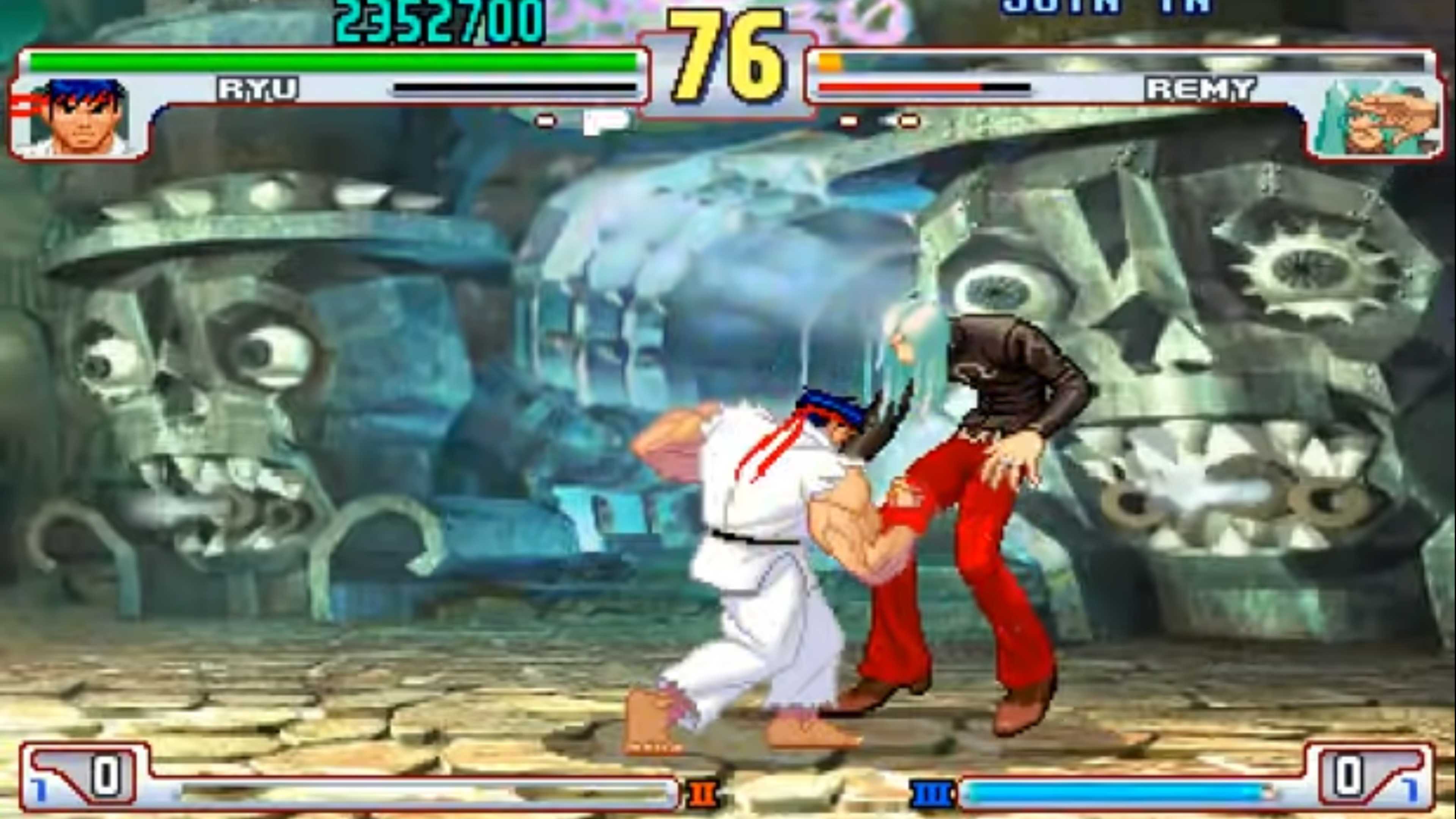 A screenshot of gameplay from Street Fighter III: Third Strike