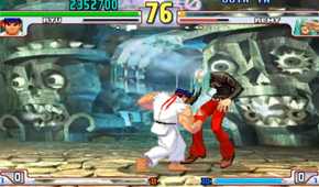 A screenshot of gameplay from Street Fighter III: Third Strike