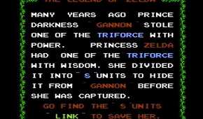 the legend of zelda story intro screen