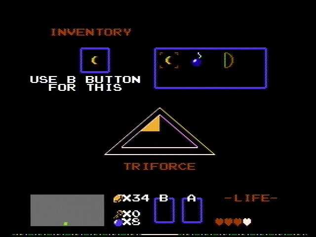 the legend of zelda inventory screen