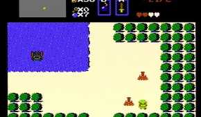 the legend of zelda Link near a lake
