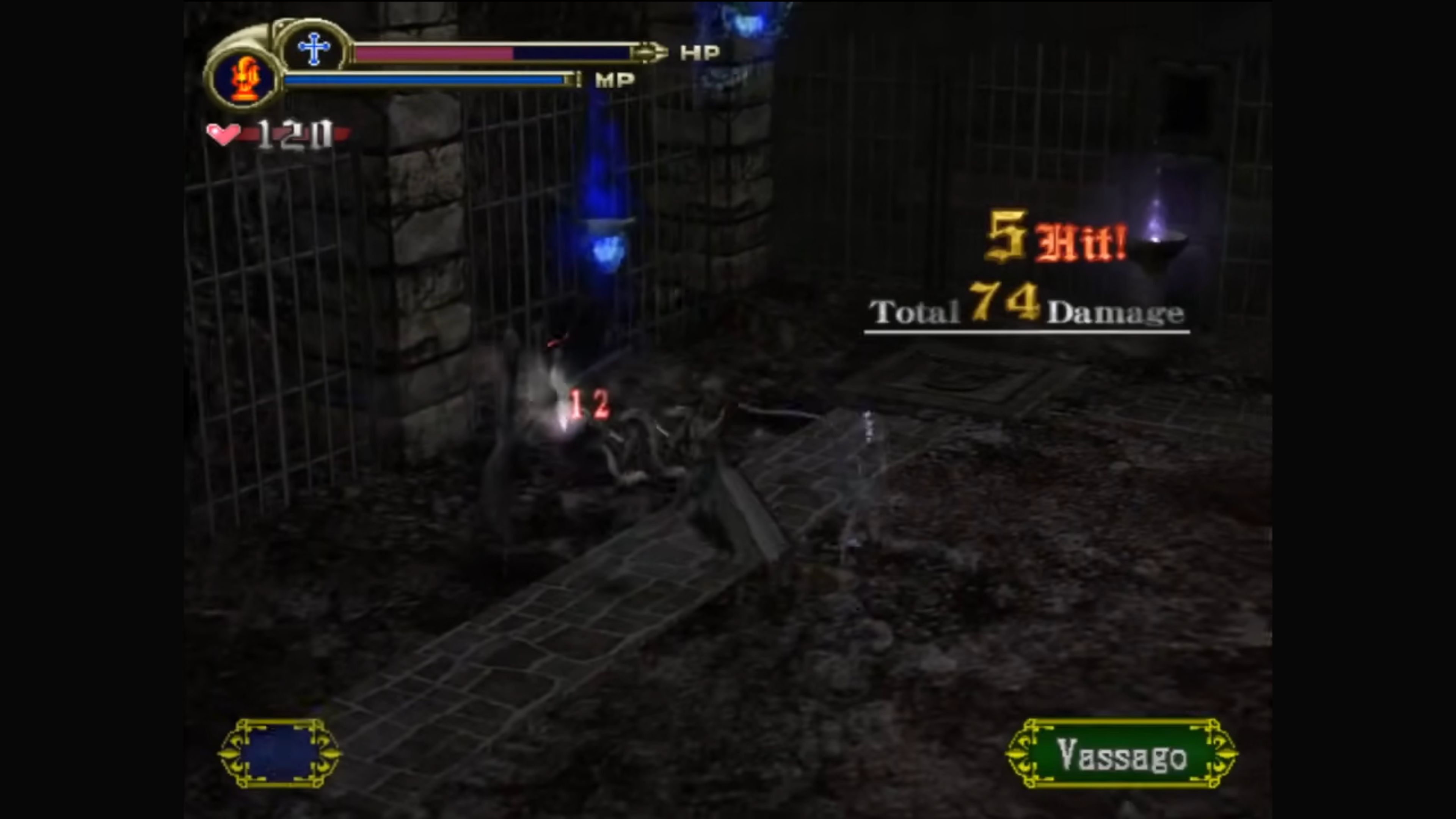 A screenshot of gameplay from Castlevania Lament of Innocence