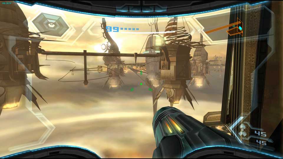 A screenshot of gameplay from Metroid Prime 3: Corruption