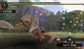 monster hunter freedom 2 fighting a monster