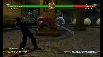 A screenshot of gameplay from Mortal Kombat: Armageddon