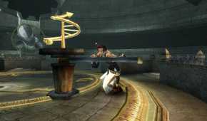 Prince of Persia: Sands of Time the prince pushing a lever
