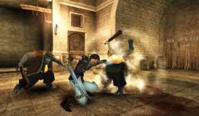 Prince of Persia: Sands of Time the prince stabbing a baddy