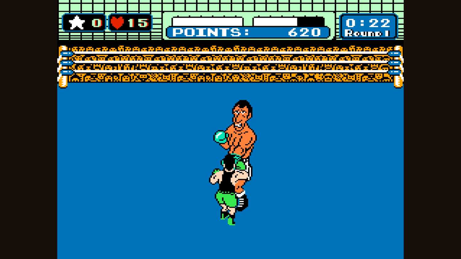 punch out little mac up close with an opponent