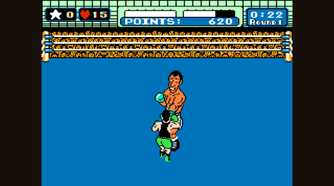 punch out little mac up close with an opponent