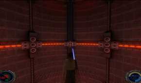 A screenshot of gameplay from Star Wars Jedi Knight 2: Jedi Outcast